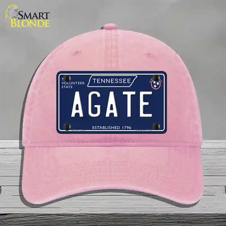 Agate Tennessee Blue Novelty License Plate Hat Tag Unconstructed Cotton / Pink