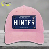 Hunter Tennessee Blue Novelty License Plate Hat Tag Unconstructed Cotton / Pink