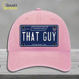 That Guy Tennessee Blue Novelty License Plate Hat Tag Unconstructed Cotton / Pink