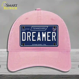 Dreamer Tennessee Blue Novelty License Plate Hat Tag Unconstructed Cotton / Pink