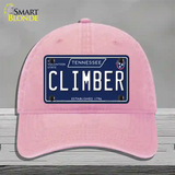 Climber Tennessee Blue Novelty License Plate Hat Tag Unconstructed Cotton / Pink