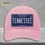 TN Tennessee Blue Novelty License Plate Hat Tag Unconstructed Cotton / Pink