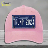 Trump 2024 Tennessee Blue Novelty License Plate Hat Tag Unconstructed Cotton / Pink