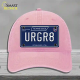 URGR8 Tennessee Blue Novelty License Plate Hat Tag Unconstructed Cotton / Pink