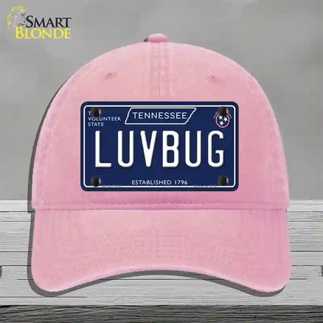 Luv Bug Tennessee Blue Novelty License Plate Hat Tag Unconstructed Cotton / Pink