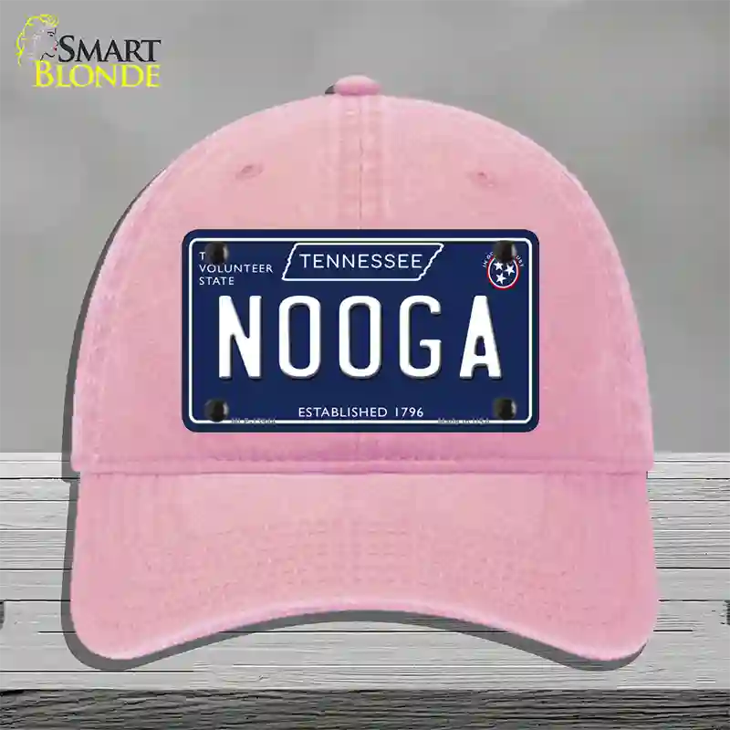 Nooga Tennessee Blue Novelty License Plate Hat Tag Unconstructed Cotton / Pink