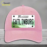 Gatlinburg Tennessee Novelty License Plate Hat Tag Unconstructed Cotton / Pink