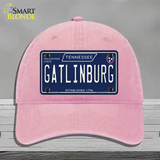 Gatlinburg Tennessee Blue Novelty License Plate Hat Tag Unconstructed Cotton / Pink