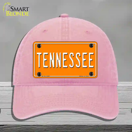 Tennessee Orange Novelty License Plate Hat Tag Unconstructed Cotton / Pink