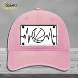 Basketball Heart Beat Novelty License Plate Hat Tag Unconstructed Cotton / Pink