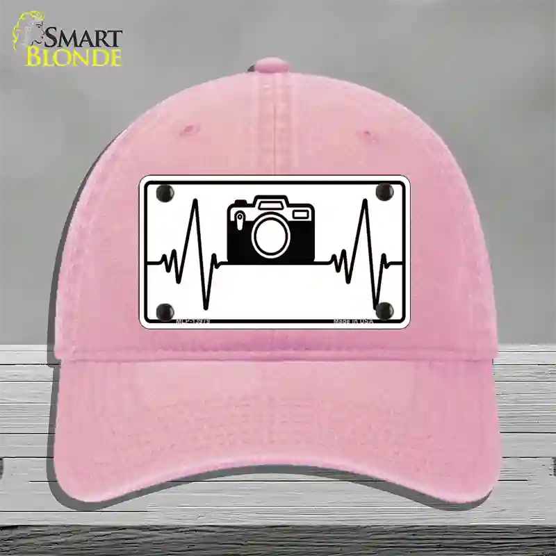 Photography Heart Beat Novelty License Plate Hat Tag Unconstructed Cotton / Pink