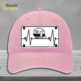 Camping Heart Beat Novelty License Plate Hat Tag Unconstructed Cotton / Pink