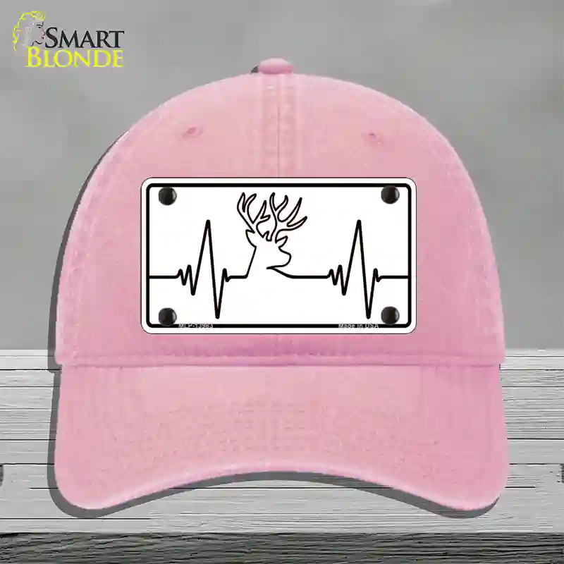 Deer Heart Beat Novelty License Plate Hat Tag Unconstructed Cotton / Pink