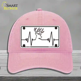 Deer Heart Beat Novelty License Plate Hat Tag Unconstructed Cotton / Pink