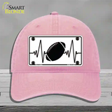 Football Heart Beat Novelty License Plate Hat Tag Unconstructed Cotton / Pink