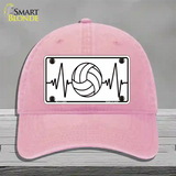 Volleyball Heart Beat Novelty License Plate Hat Tag Unconstructed Cotton / Pink