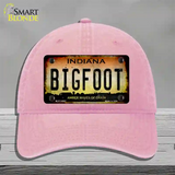 Bigfoot Indiana Novelty License Plate Hat Tag Unconstructed Cotton / Pink