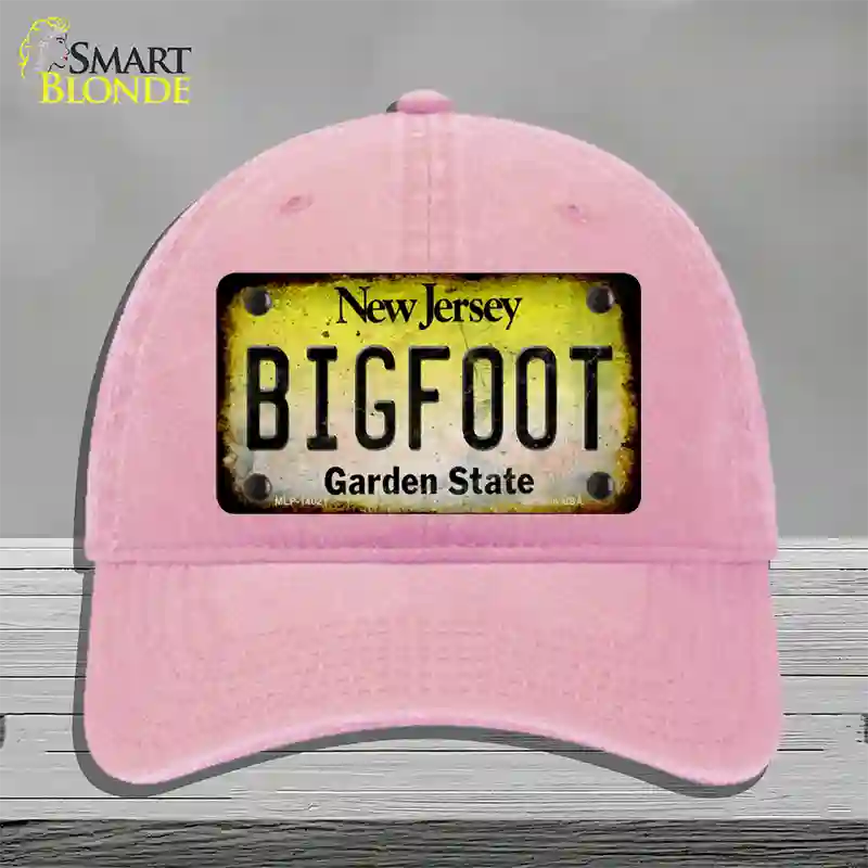 Bigfoot New Jersey Novelty License Plate Hat Tag Unconstructed Cotton / Pink