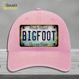 Bigfoot Rhode Island Novelty License Plate Hat Tag Unconstructed Cotton / Pink