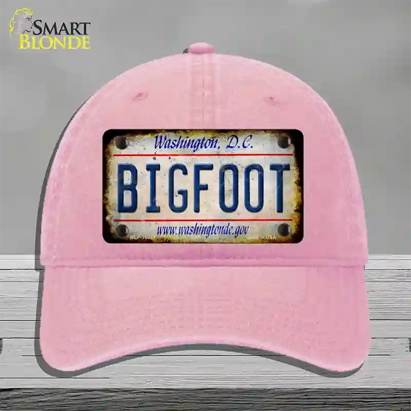 Bigfoot Washington DC Novelty License Plate Hat Tag Unconstructed Cotton / Pink