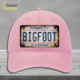 Bigfoot Washington DC Novelty License Plate Hat Tag Unconstructed Cotton / Pink