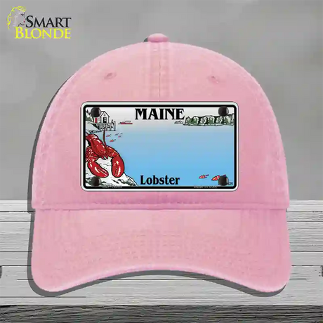 Maine Lobster Blank Novelty License Plate Hat Unconstructed Cotton / Pink