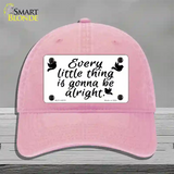 Every Little Thing Novelty License Plate Hat Unconstructed Cotton / Pink