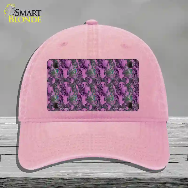 Purple Vortex Novelty License Plate Hat Unconstructed Cotton / Pink