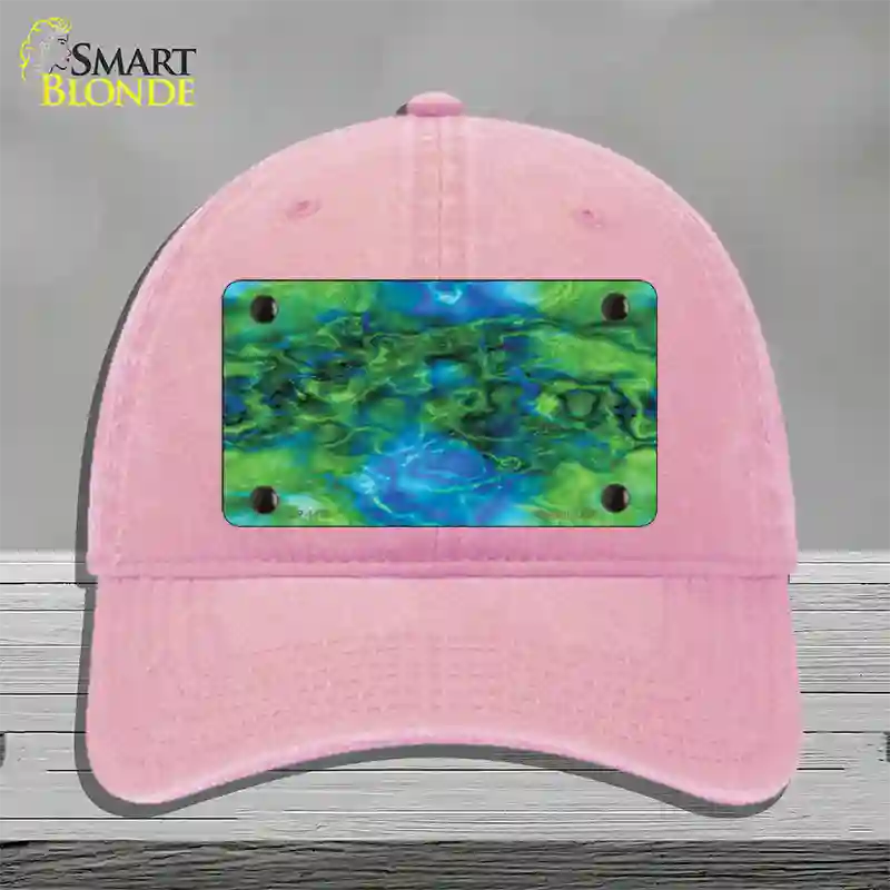 Psychedelic Electric Jelly Fish Novelty License Plate Hat Unconstructed Cotton / Pink