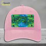 Psychedelic Electric Jelly Fish Novelty License Plate Hat Unconstructed Cotton / Pink