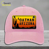 Oatman Flag Arizona Scenic Background Novelty License Plate Hat Unconstructed Cotton / Pink