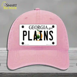 Plains Georgia Novelty License Plate Hat Unconstructed Cotton / Pink