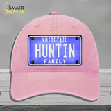 Huntin Family Novelty License Plate Hat Unconstructed Cotton / Pink