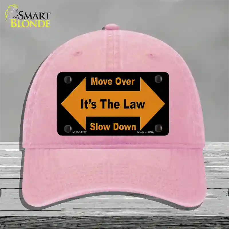 Move Over Its The Law Novelty License Plate Hat Unconstructed Cotton / Pink