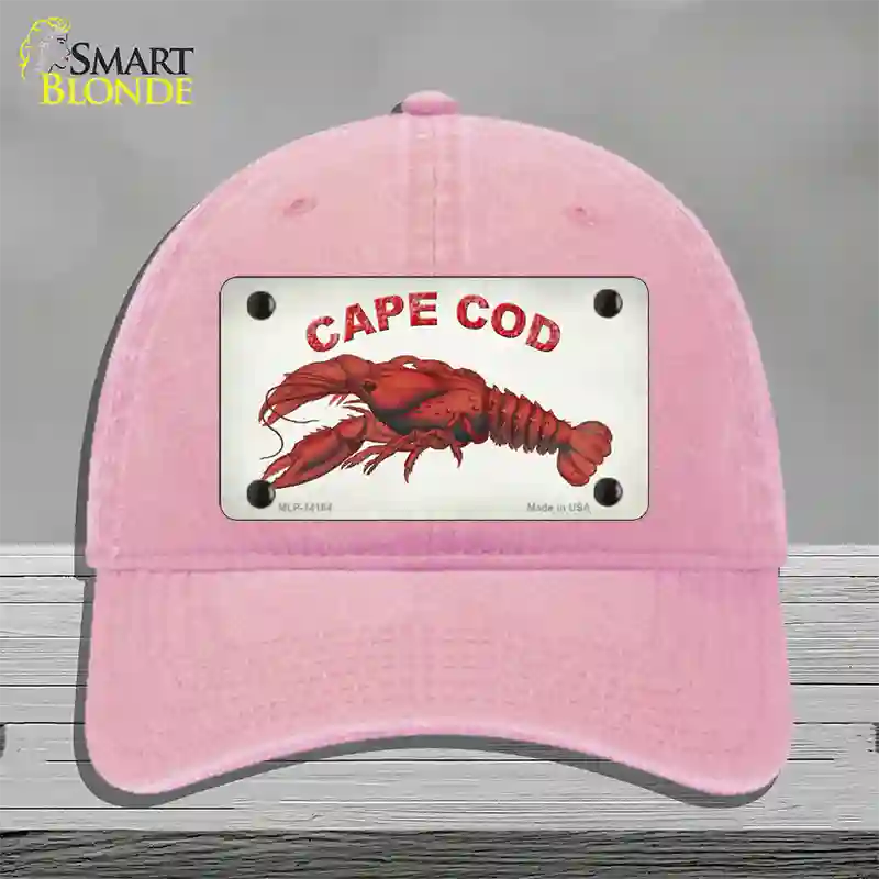 Cape Cod Lobster Novelty License Plate Hat Unconstructed Cotton / Pink