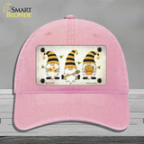 Gnomes Honeybees Novelty License Plate Hat Unconstructed Cotton / Pink