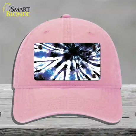 Purple Blue Tie-Dye Novelty License Plate Hat Unconstructed Cotton / Pink