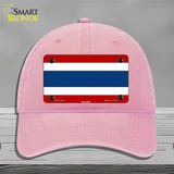 Thailand Flag Novelty License Plate Hat Unconstructed Cotton / Pink