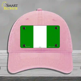 Nigeria Flag Novelty License Plate Hat Unconstructed Cotton / Pink