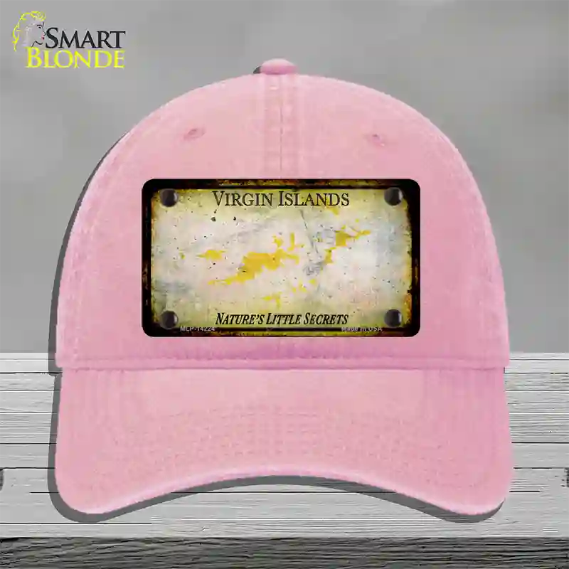 Virgin Islands Rusty Blank Novelty License Plate Hat Unconstructed Cotton / Pink