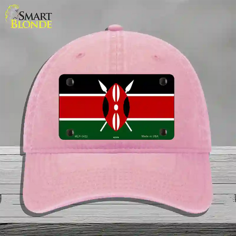 Kenya Flag Novelty License Plate Hat Unconstructed Cotton / Pink