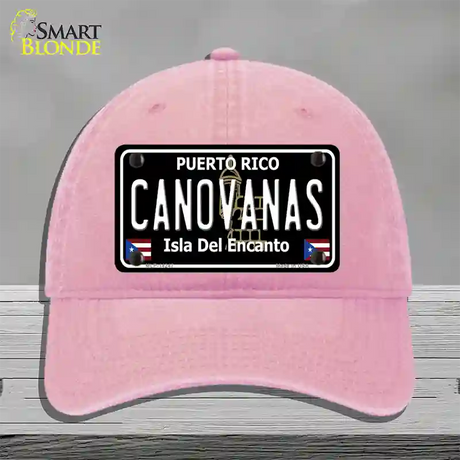 Canovanas Puerto Rico Black Novelty License Plate Hat Unconstructed Cotton / Pink