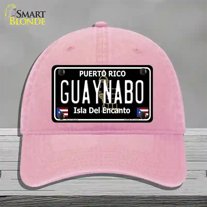 Guaynabo Puerto Rico Black Novelty License Plate Hat Unconstructed Cotton / Pink