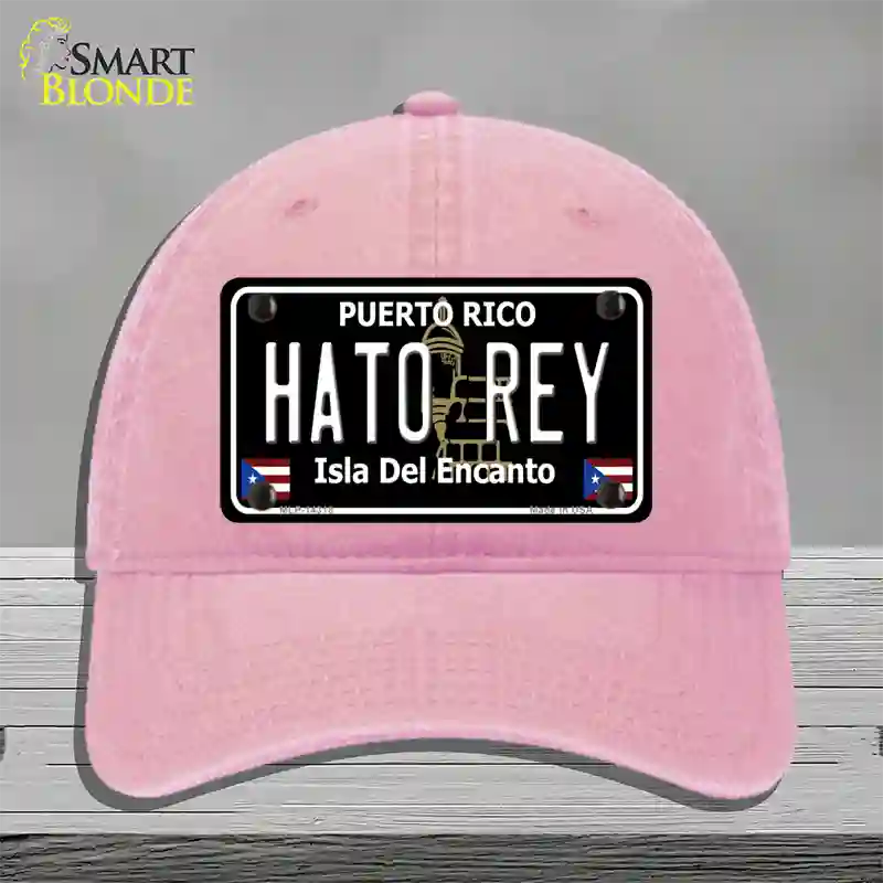 Hato Rey Puerto Rico Black Novelty License Plate Hat Unconstructed Cotton / Pink