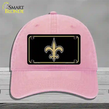 Fleur de lis Novelty License Plate Hat Unconstructed Cotton / Pink