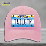 Tailgtr Nevada Novelty License Plate Hat Unconstructed Cotton / Pink