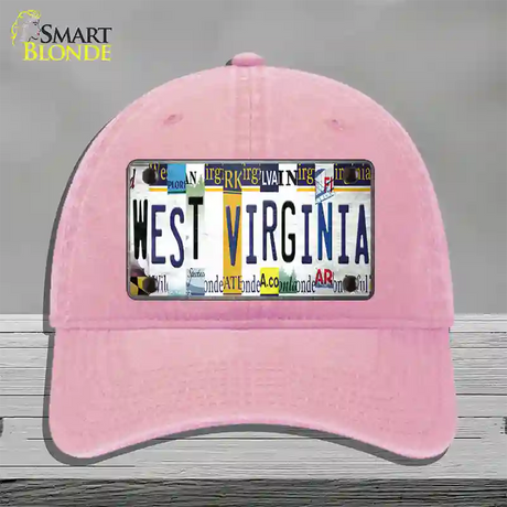 West Virginia License Plate Art Novelty License Plate Hat Unconstructed Cotton / Pink