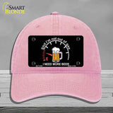 I Need More Beer Novelty License Plate Hat HAT-MLP-14461