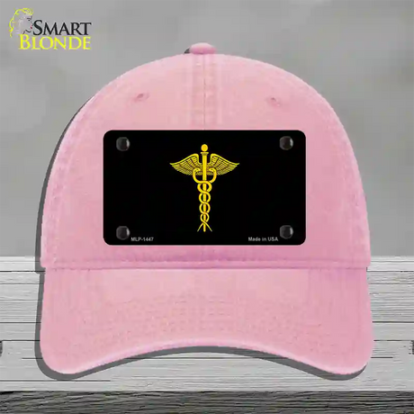 Caduceus Novelty License Plate Hat Unconstructed Cotton / Pink