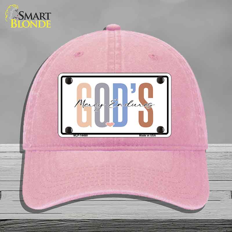 Gods Mercy Endures Novelty License Plate Hat HAT-MLP-14480